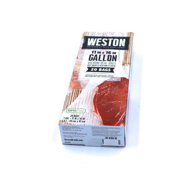 Weston Gallon Vacuum Seal Bags 11 x 16 inch 20 count - Picture 1 of 1